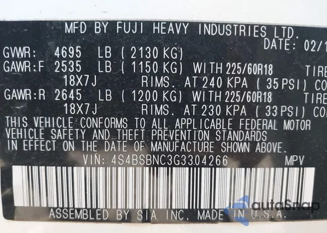 2016 Subaru Outback 2.5I Limited z USA, uszkodzony, nr VIN 4S4BSBNC3G3304266